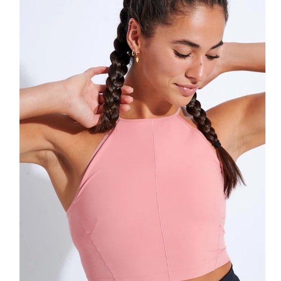Nike Yoga Statement Clean Crop Tank - Rust Pink - Picture 7 of 7